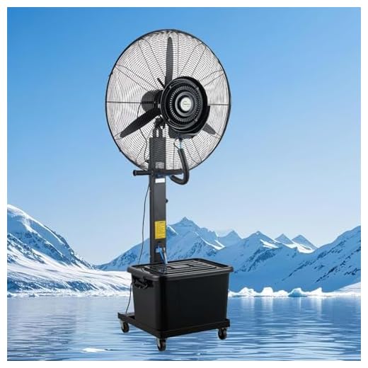 Genérico Ventilador De Pedestal Para Patio Exterior Con Nebulizador Nebulizador Industrial Grande Para Suelo Para Garaje Fábrica Taller Gimnasio Y Jardín.(380W)