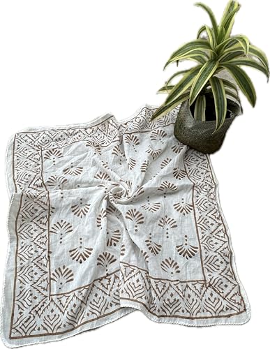 Cotton Hand Block Bandanas for Women - Handprinted Paisley Design Premium Kerchiefs for Men and Women - Handmade Organic Cotton Bandanas for Women - Exceptional Design High-Grade Boho Chic3