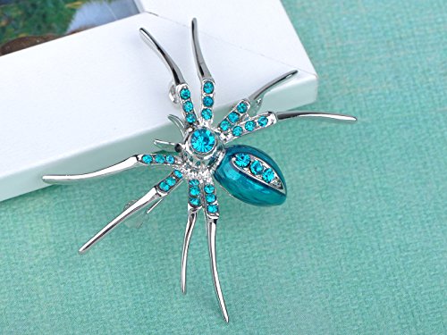 Alilang Enamel Crystal Rhinestone Halloween Spider Fashion Jewelry Pin Brooch #TOP1