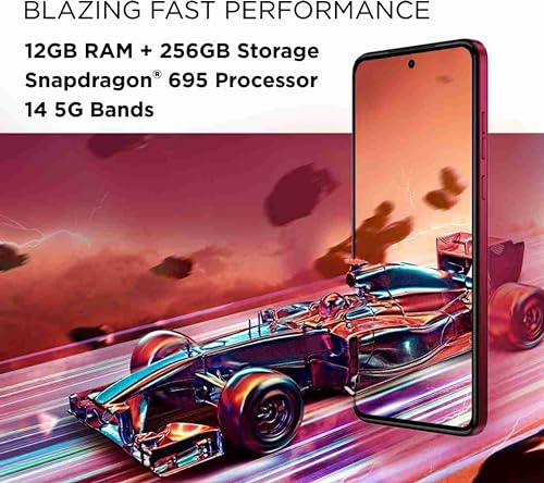 Motorola G84 5G (Marshmallow Blue, 12GB RAM, 256GB Storage) | 50MP (OIS) | 16MP Front Camera | Snapdragon 695 Processor | Ultra Premium Vegan Leather Design | Unbelievable 5G Speeds with 14 5G Bands 5