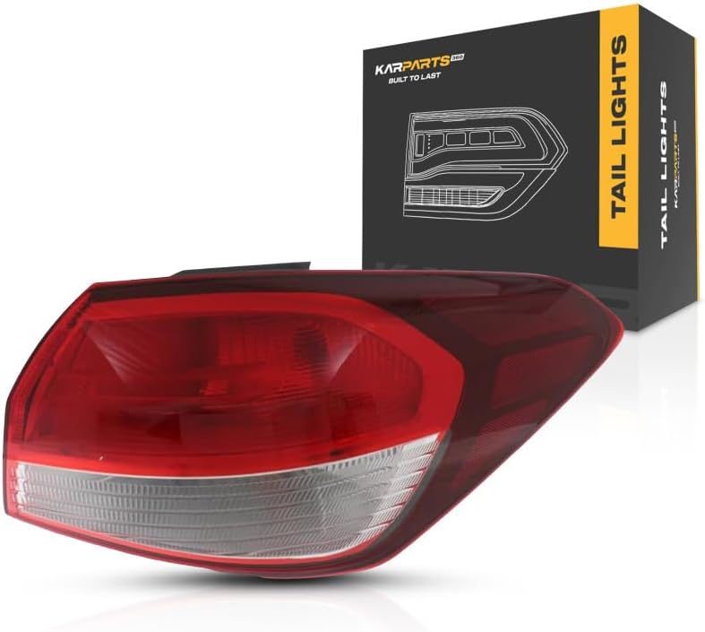 CarLights360 For Kia Forte Tail Light 2017 2018 Driver Side Sedan Bulbs Included DOT Certified KI2804134 | 92401 B0600