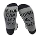 Gedston Fashion Unisex Cotton Socks Letter Red Stripe Casual Middle Tube Socks(Black Gray)