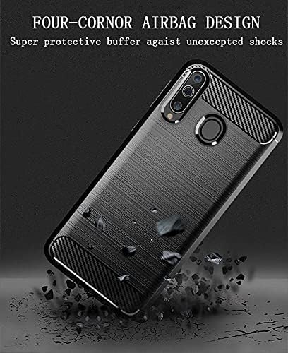 Image of Hybrid Carbon Fiber Back Case for Samsung Galaxy M30 (Black)