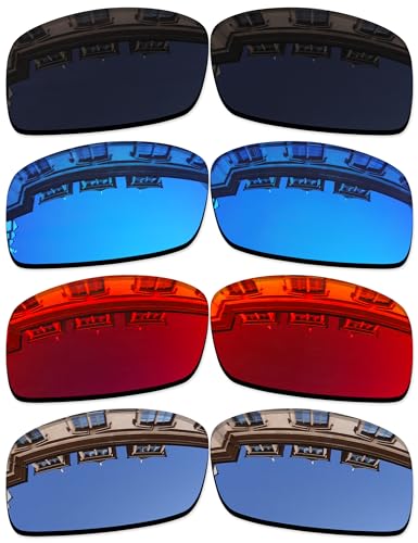 Image of Set of 4 Lenses Replacement for Oakley Square Wire 2 (2014) OO4075 60mm Sunglass Combo Pack
