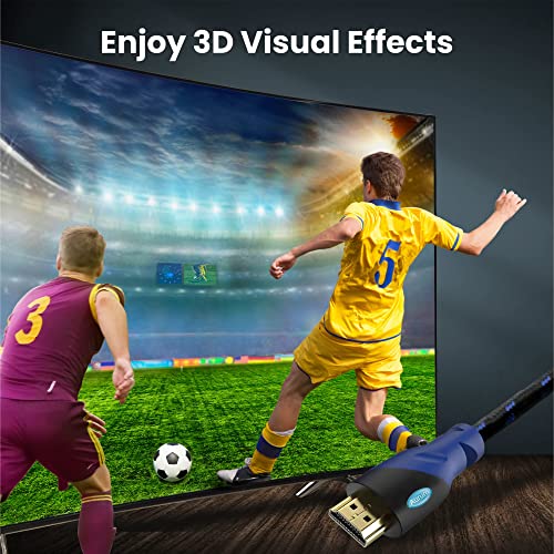 Aurum Ultra Series High Speed Hdmi Cable With Ethernet - Hdmi Extender Braided Cable Supports 3D And Audio Return Channel Up To 4K Resolution 1.5Ft Hdmi Cable 10 Pack #TOP3