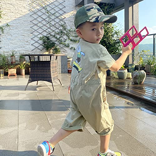 Camouflage Baseball Cap Adjustable Mesh Peak Hat Children Summer Sun Breathable Outdoor Sports for Boys Girls Green2