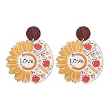 Fun Earrings for Women Teacher's Day Earrings for Women Drop Earrings for Girls Cute Pencil Cat Dog