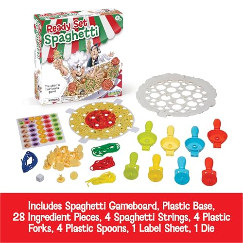 Image of Ready Set Spaghetti Board Game - Kids Games, Family Game, Multi-Player, Board Games for Family Night, Preschool Toys, Hand-Eye-Coordination Game, Ages 6+
