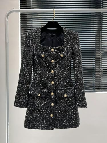 Women's Tweed dress winter French short skirt2