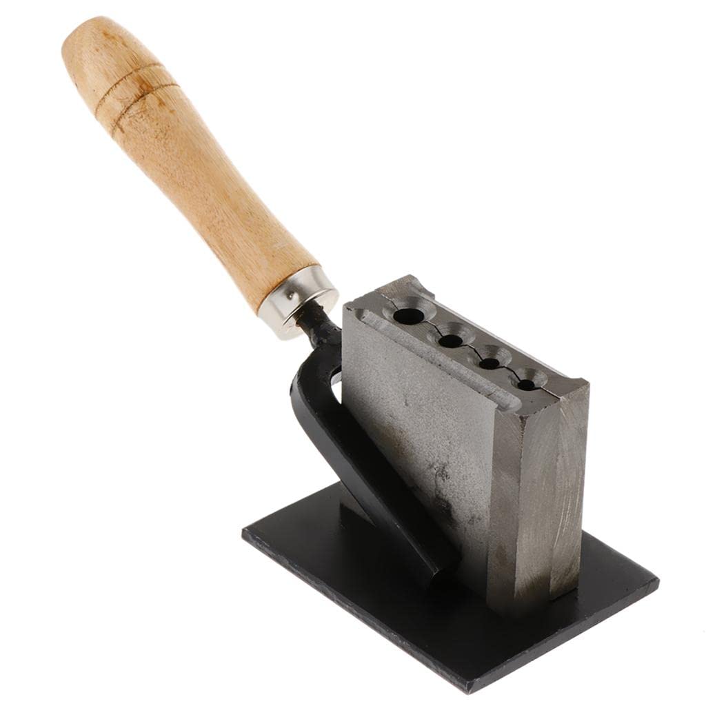 misppro Runde Edelmetall-Gießform Schmelzform Barren für Bar Gold Silber Guss - Schwarz, 4 Löcher