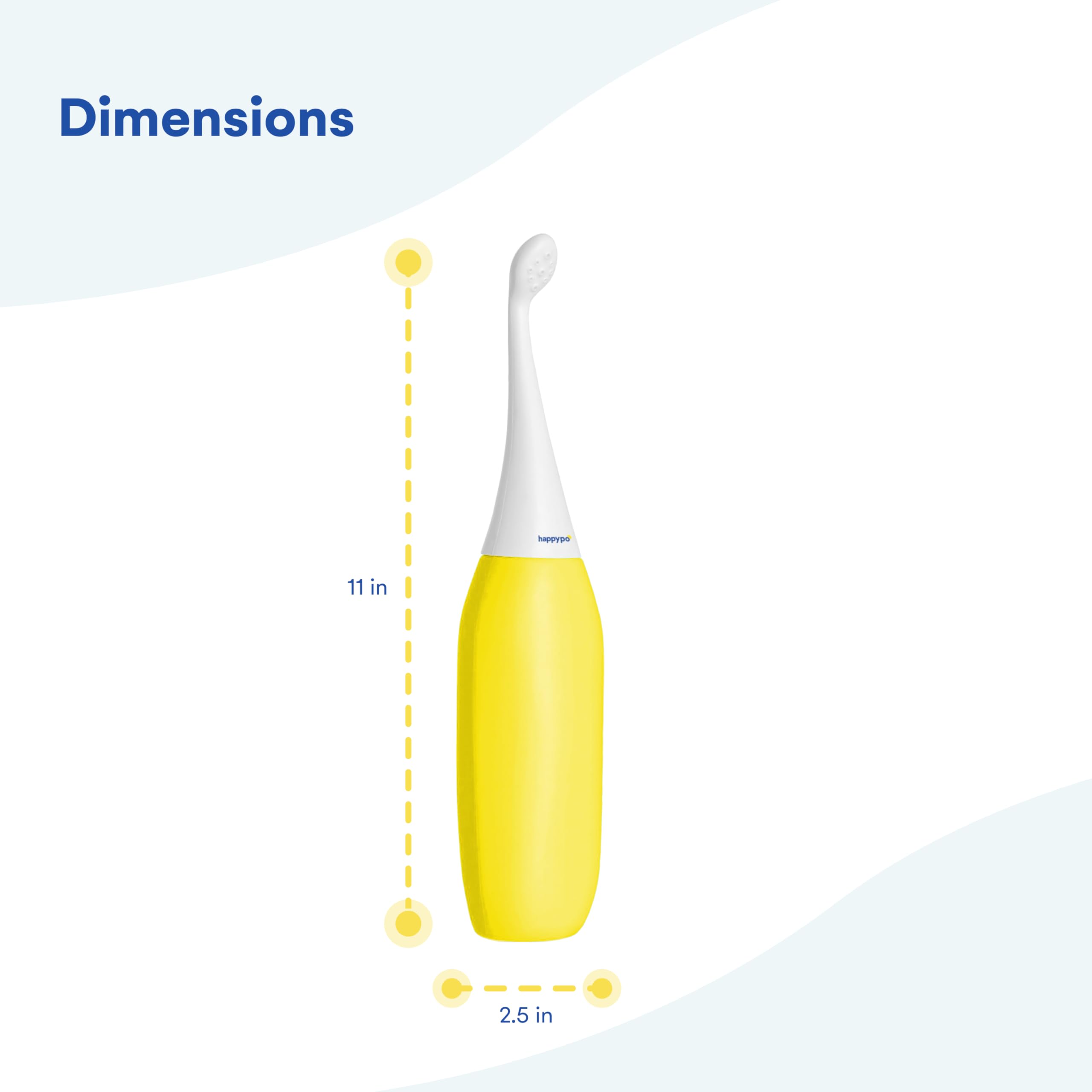 HappyPo The Po Shower 2.0 Yellow I The Easy Bidet Replaces Wet Wipes and Shower Toilet I Mobile Travel Bidet I Intimate Shower I Saves Paper