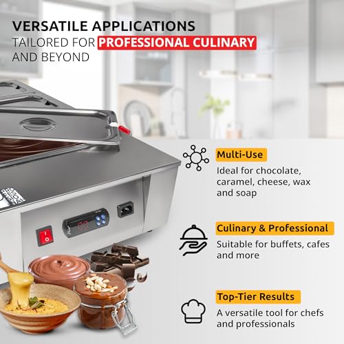 ALDKitchen Chocolate Melting Pot con control digital y 3 tanques miniatura 6