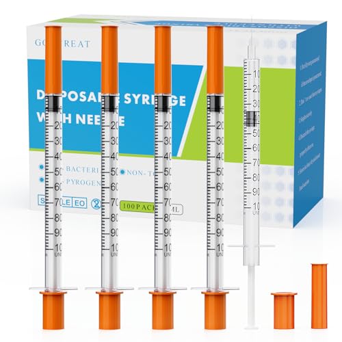 U-100 1cc with 30G 1/2 Inch Syringes, Individually Packed, Pack of 100