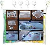 Bath Toy Organizer +4 Heavy Duty Suction Cups Large Storage , White