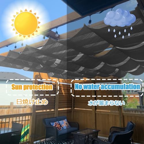 Auvent de pergola rétractable imperméable pour abriter vos repas de terrasse - 5