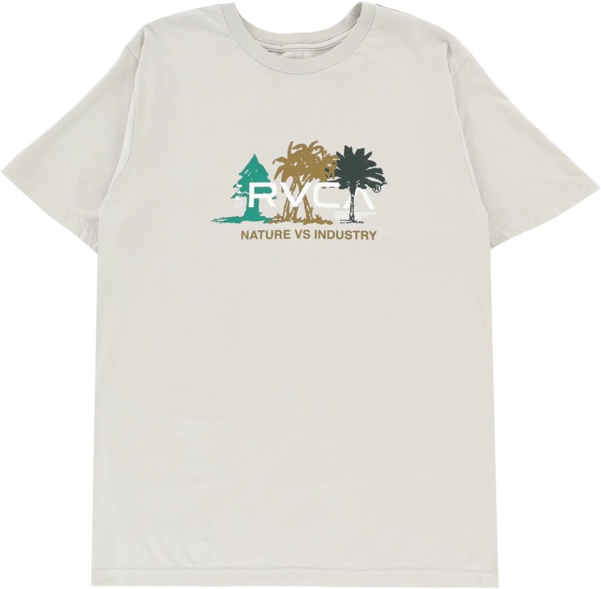 RVCA Men's Premium Red Stitch Soft Cotton Regular Fit Tee Shirt