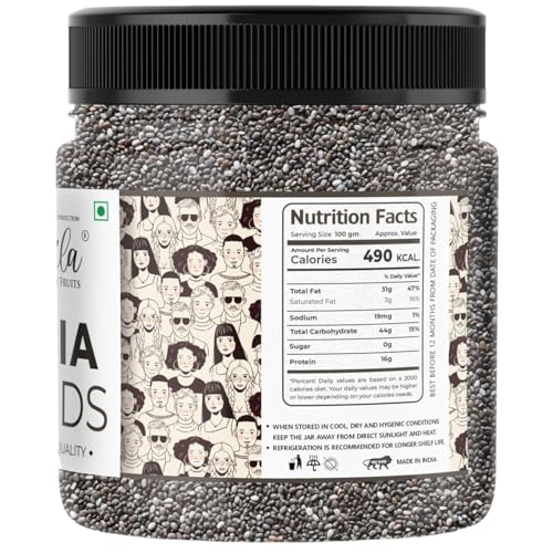 Image of LDF Raw Unroasted Chia Seeds with Omega 3 and Fiber for Weight Loss (1kg)