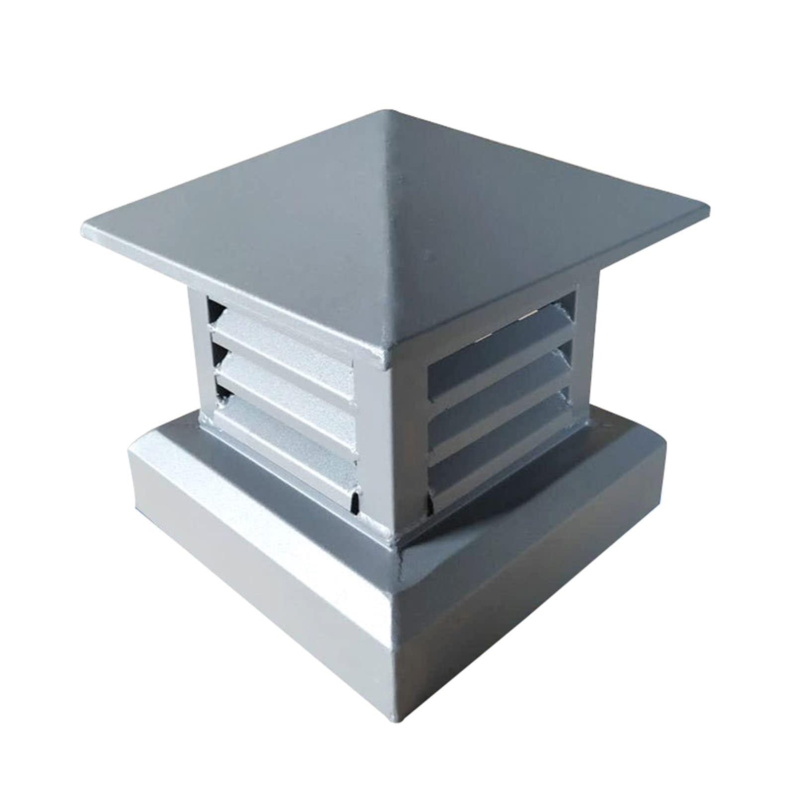 Chapeau de pluie carré en aluminium 40 cm protégeant efficacement les conduits de fumée