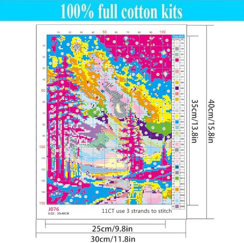 Wusarply J076 Starry Night Stamped Cross Stitch Kits thumb #5