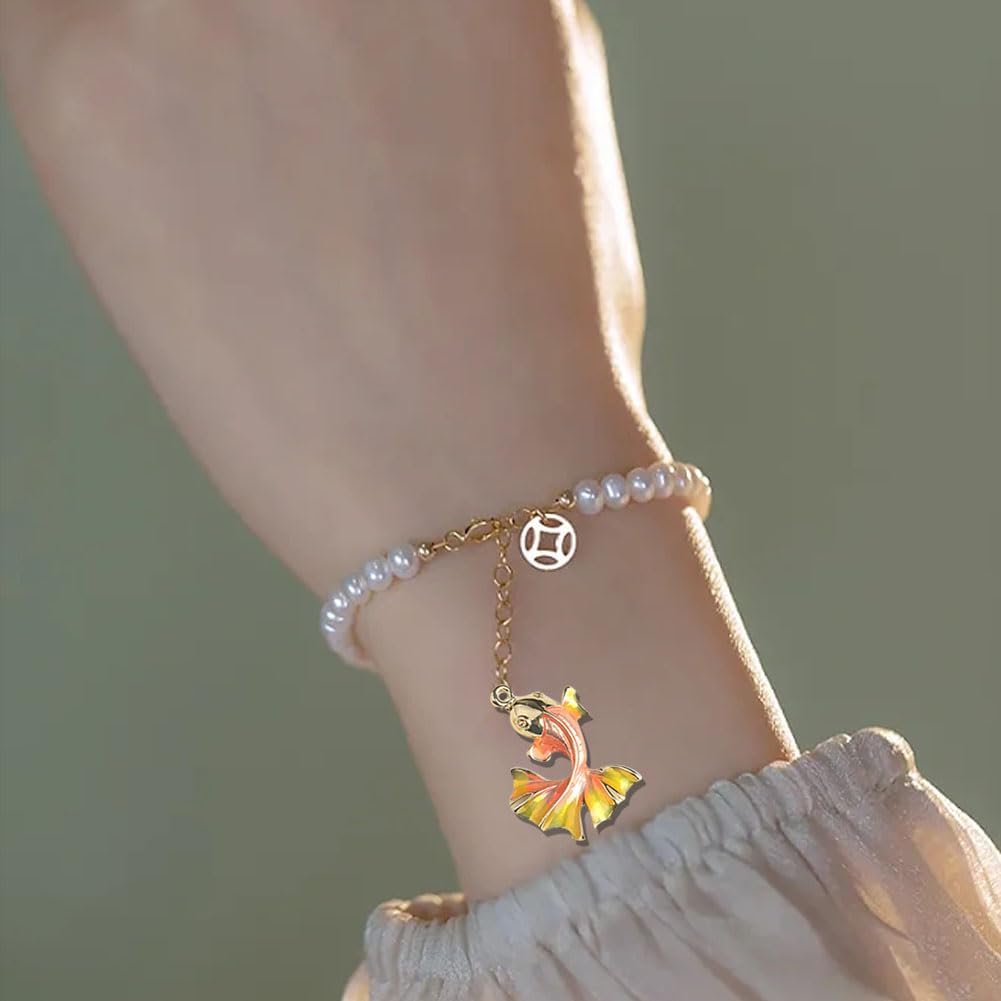 10 Pcs Goldfish Filigree Charms, Alloy Fish Pendants, Enamel Goldfish Accessories, Fish Shaped Craft Charms for Jewelry Making - Image 4