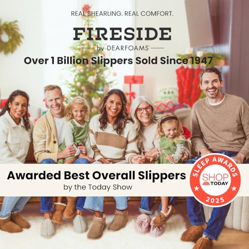 Image of Fireside by Dearfoams Women's Greta Genuine Shearling Clog Slippers, 100% Natural Suede Clogs for Outdoor & Indoor