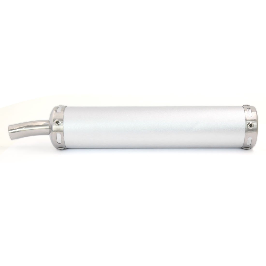sourcing map Universal Motorrad Schalldämpfer Endrohr 280mm x 60mm Silber