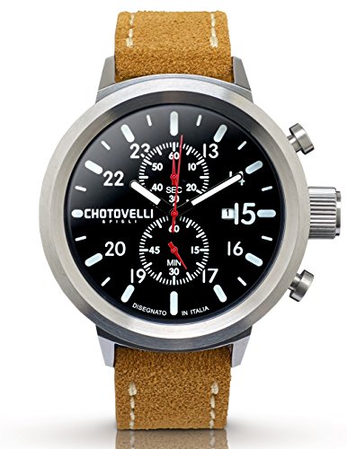 Chotovelli Big Pilot Vintage Leather Watch