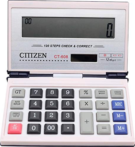 Calculatrices,Calculette Simple,Fonction Standard Calculatrice avec Pliant Boîtier,Solaire et Pile Calculateur/Calculatrice de Bureau à 12 Chiffres
