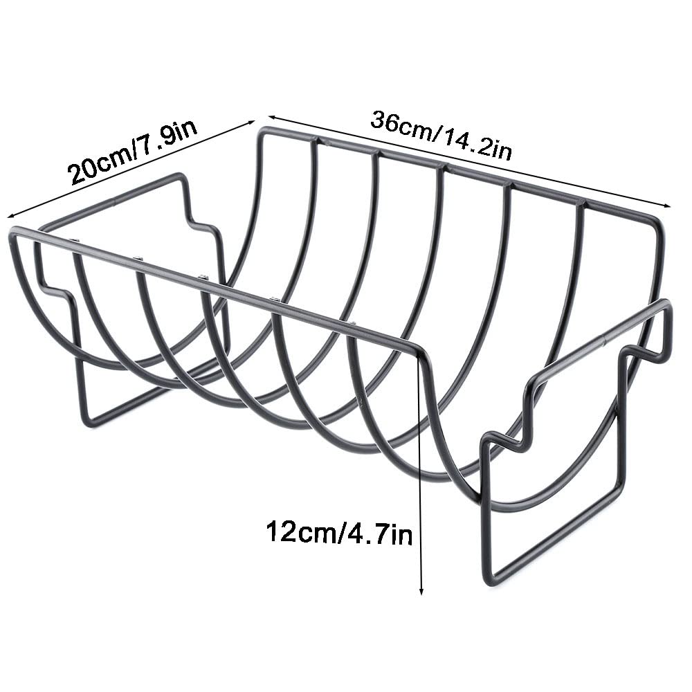 Porta Costolette Bbq, Supporto Per Costolette Barbecue, Supporto Per Arrosto Bistecca, per Grigliare Bistecche, Costine, Pollo Alla Griglia, 36 * 20 * 12 cm