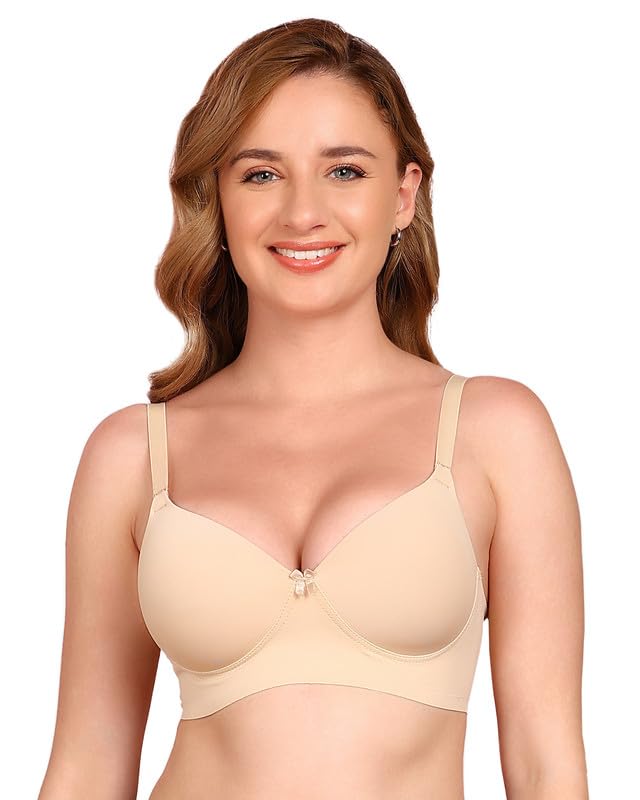 tweens Bonded Padded Everyday Bra | Full Coverage | Wire-Free | No Elastic at Bottom Band and Side Wings | B,C,D Cup Sizes | Pack of 1 |-picture-8