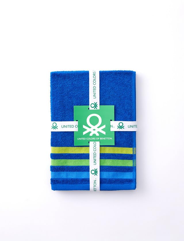 Image of United Colors of Benetton Bamboo Cotton Hand Towels Pack of 2, 450 GSM Super Soft & Absorbent, 60 x 40 cm, Soft Quick-Dry Bathroom Towels for Bathroom /Kitchen