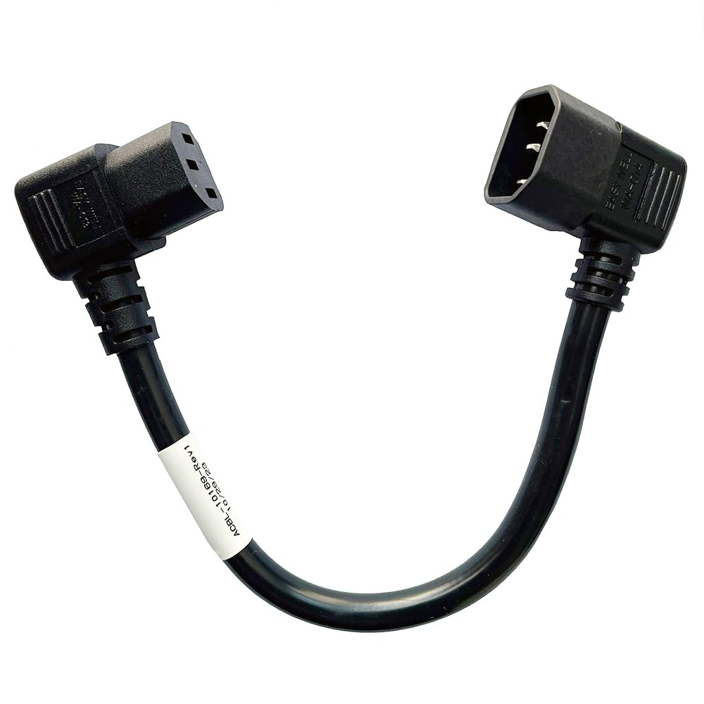 IEC C14 Naar C13 Stroomadapter – 90° Haaks, Up Direction, Verlengkabel Voor Apparaten