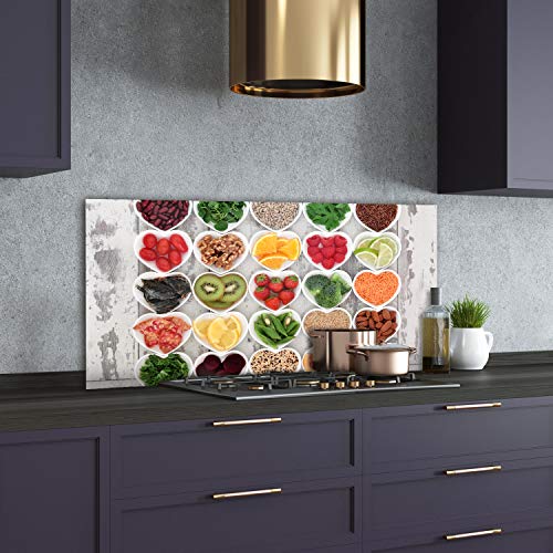Fond de hotte verre de sécurité trempé Tulup 140x70cm splashback cuisine nourriture
