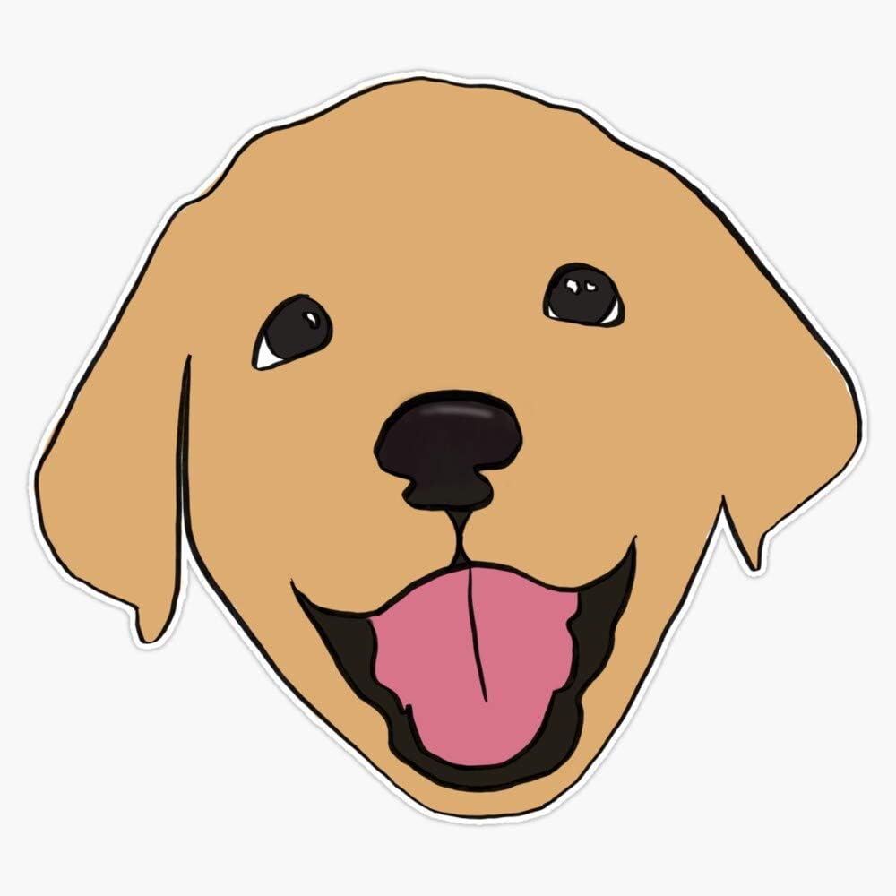 Leyland Designs Yellow Lab Puppy Sticker Outdoor Rated Vinyl Sticker Decal for Windows, Bumpers, Laptops or Crafts 5"