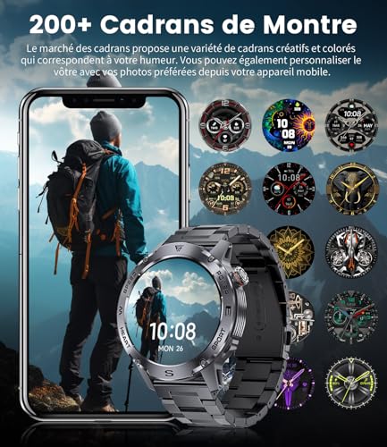 Montre connectée homme appels Bluetooth FITFLEX écran Amoled compatible Android iOS - 6