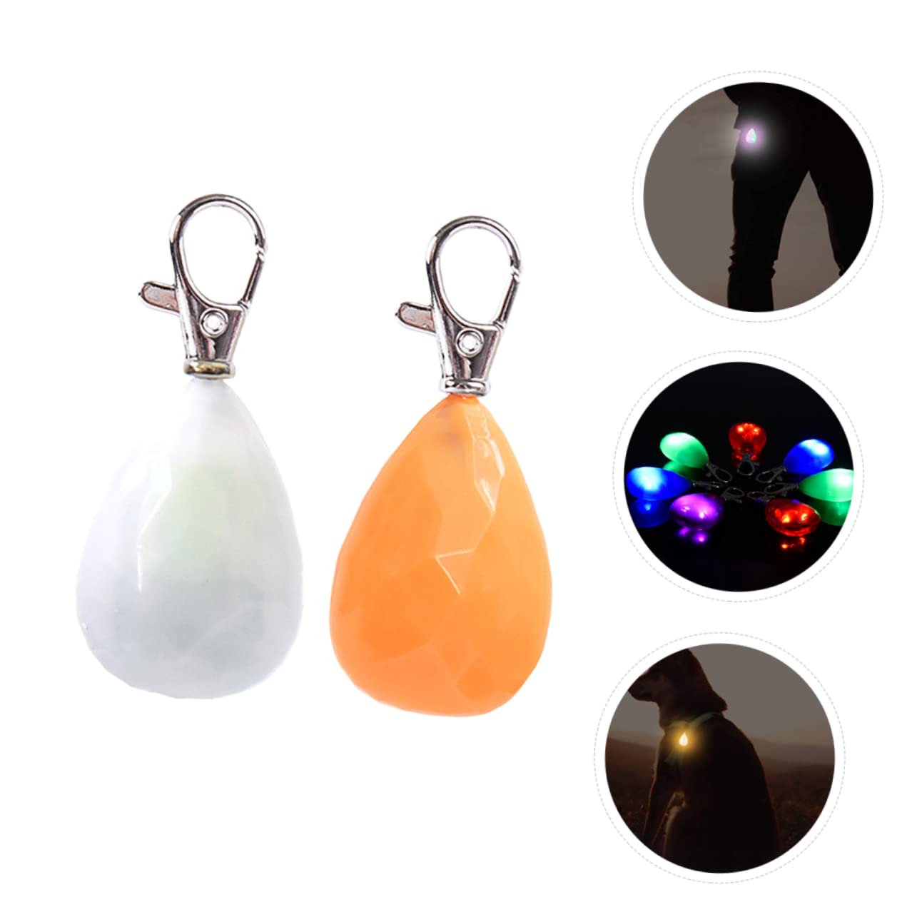 BESPORTBLE 6pièces Pendentif Lumineux De Sécurité pour Chien Lumière LED Rechargeable Et Étanche pour Collier De Nuit Accessoires Animaux