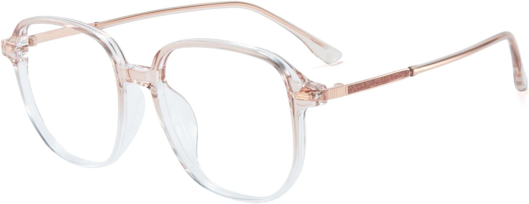 GUDVUEBlue Light Glasses, Computer/Gaming/TV/Phones Glasses for women, Anti Glare/UV400/Eye Strain, Oval/Pupple