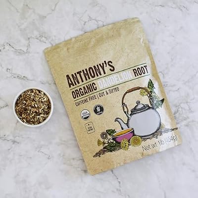 Anthony's Organic Dandelion Root, 1lb, Gluten Free, Non GMO, Cut & Sifted