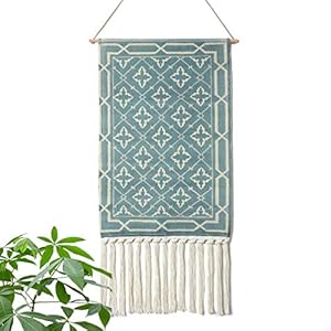LOMOHOO Azteekse macramé muur opknoping boheemse stijl handgemaakte katoenen franje kwastje banner met koperen hangende…
