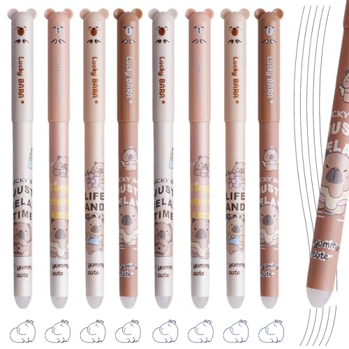 CHENBOOW Gel-Radierstifte,8 Stück Radierbarer Kugelschreiber,Tintenroller Radierbar,Radierbarer Kugelschreiber Stifte Set,Radierbarer Tintenroller,Erasable Pen Set,für Schul Bürobedarf