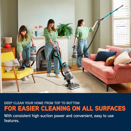 Vax LiftOut Reach Pet-Design Corded Upright Bagless Vacuum Cleaner, Lightweight, Handheld Tool Attachments for Pet Hair, Car, Upholstery, Bed, Home cleaning, 600W, 6.4kg, Graphite/Teal, CDUP-LORP