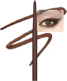 Lápis delineador marrom para olhos, lápis delineador de olhos marrom à prova d'água à prova de manchas, líquido delineador de linha de água em gel colorido, bastão de tinta para os olhos, batom