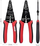 WGGE WG-015 Professional 8-inch Wire Stripper/Wire Crimping Tool, Wire Cutter, Wire Crimper, Cable Stripper, Wiring Tools and Multi-Function Hand Tool(ONLY Sold by W&G Global Electronics INC)