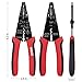 WGGE WG-015 Professional 8-inch Wire Stripper/Crimping Tool, Cable Cutter/Crimper, Wiring and Multi-Function Hand Tool, Red With Black