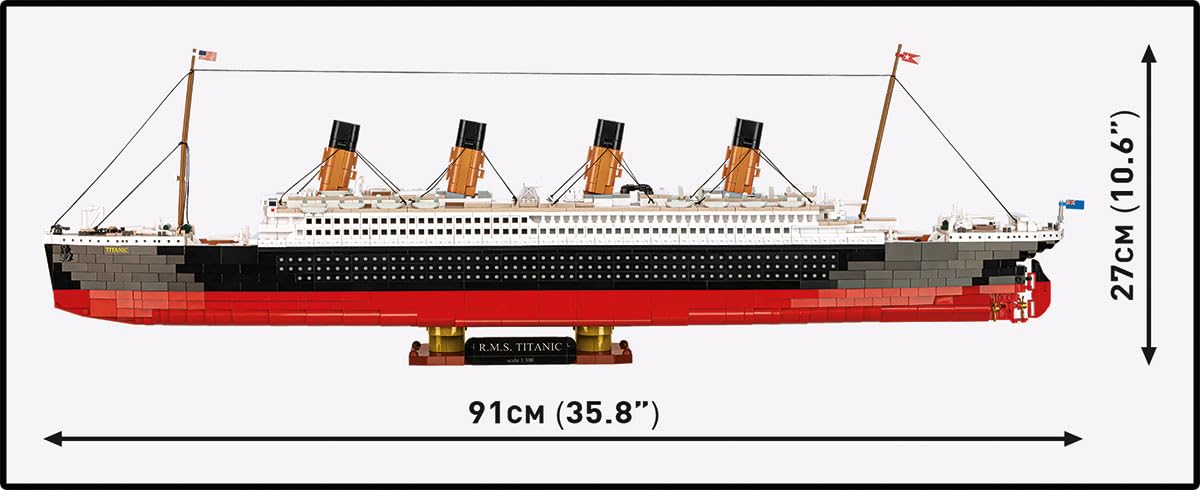 COBI Historical Collection R.M.S. Titanic Bauset im Maßstab 1:300, 3260 Teile, Grau