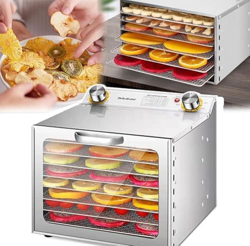 Commercial Food Freeze Dryer Machine 400W - Timer & Temp Control (35-90°C), 6-Inch Fan, 8 Layers for Fruits, Vegetables & Meat Preservation - Premium Food Dehydrator