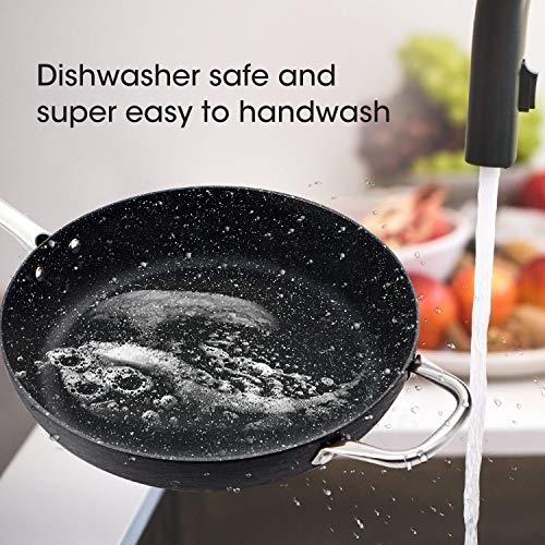 image for MICHELANGELO 12 Inch Frying Pan with Lid, Hard Anodized Frying Pan, Fr