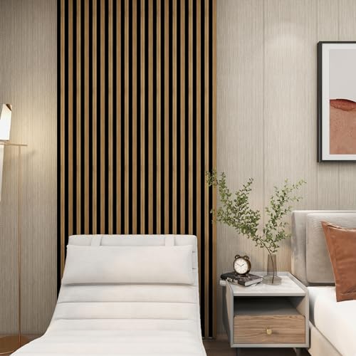 NEU.HOLZ Juego de 16 Paneles Decorativos para Pared Blaricum Panel de Pared 3D Set de 16 Paneles de Listones para Salón Dormitorio Oficina Poliestireno 195 x 12 x 2,1 cm - Efecto Roble