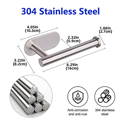 Wyse Self Adhesive Silver Toilet Paper Holder,Wall Mount Tissue Holder For Bathroom Rv,No Drilling Toilet Paper Roll Holders,Sus304 Stainless Steel Toilet Roll Holder #TOP3