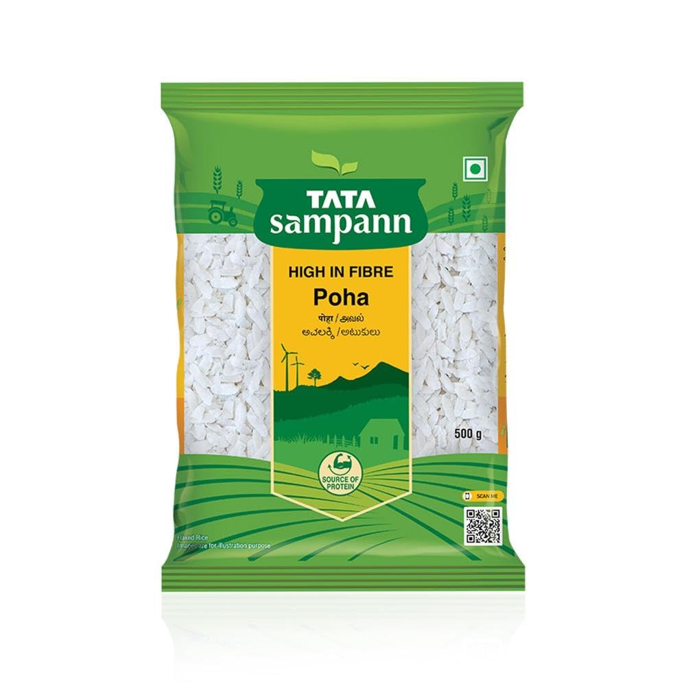 Tata Sampann, High in Fibre Poha, 500g